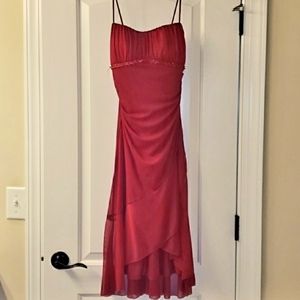 Red spaghetti Strap cocktail Dress